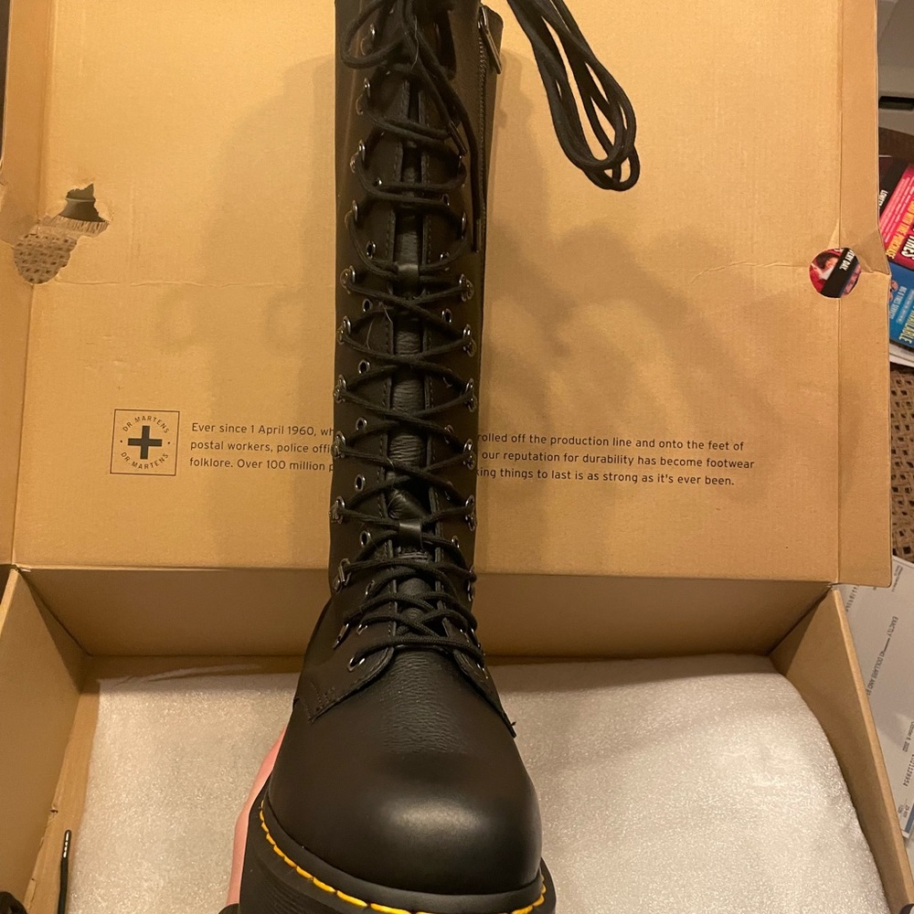 Black Doc Marten boots - never worn!